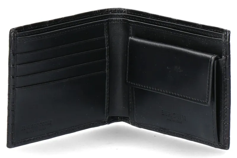 Damen Biagini Silvano Geldbörse ALLIGATORE NERO