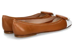 Damen Status Ballerina GLOSSY brandy bianco