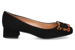 Damen Status Pumps CAMOSCIO NERO/LEO- schwarz