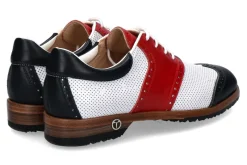 Damen Tee Golf Shoes Damen- Golfschuh SUSY PERFORATO BLU BIANCO ROSSO (37 )