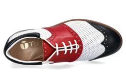 Damen Tee Golf Shoes Damen- Golfschuh SUSY PERFORATO BLU BIANCO ROSSO (37 )