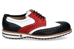 Herren Tee Golf Shoes Herren- Golfschuh TOMMY BLU BIANCO ROSSO MICRO N/B (42)