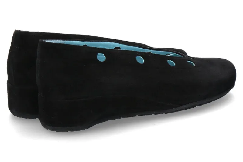 Damen Thierry Rabotin Keilballerina CRISTA CAMOSCIO NERO (38)