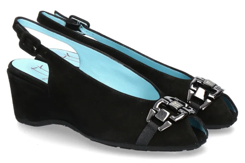 Damen Thierry Rabotin Keilsandale CANTALÒ NERO NICKEL