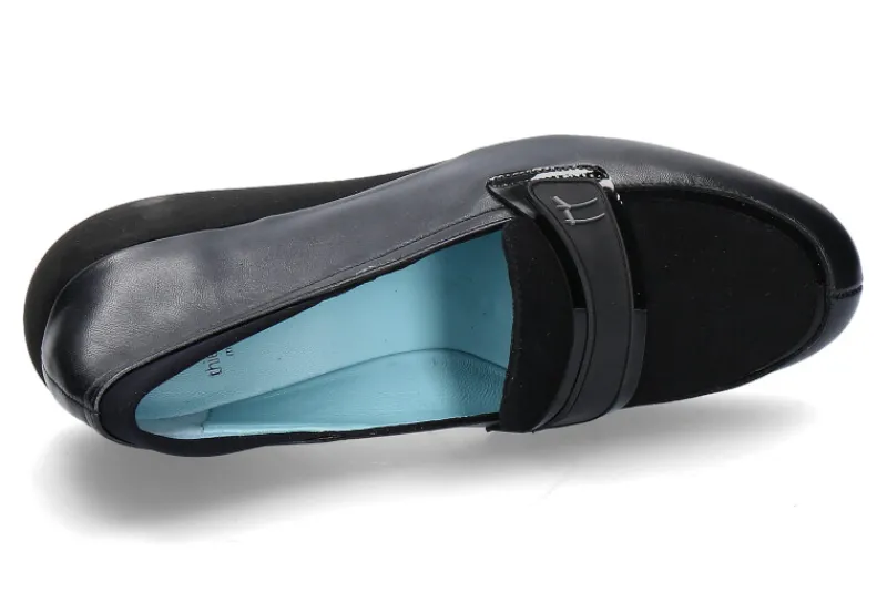 Damen Thierry Rabotin Plateau- Slipper TABEA NAPPA CAMOSCIO- schwarz