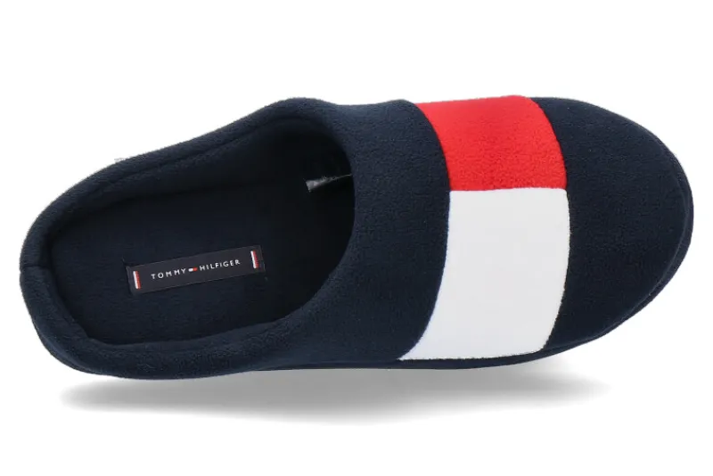 Herren Tommy Hilfiger Hausschuhe Herren FLAG HOMESLIPPER -dunkelblau