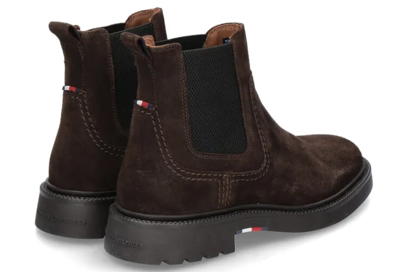 Herren Tommy Hilfiger Herren- Chelsea Boot COMFORT SUEDE- dark coffee/braun