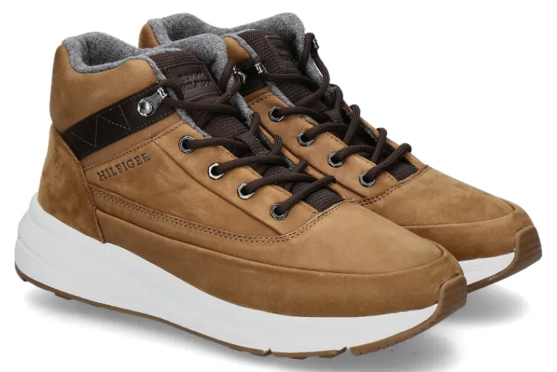 Herren Tommy Hilfiger Herren- Stiefelette WARM NUBUK HYBRID- desert khaki