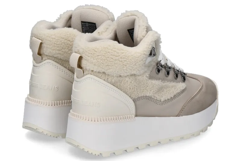Damen Tommy Hilfiger Schnürboots WARM HYBRID- stone/ ecru