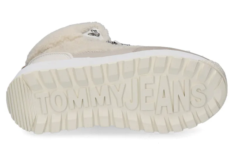 Damen Tommy Hilfiger Schnürboots WARM HYBRID- stone/ ecru