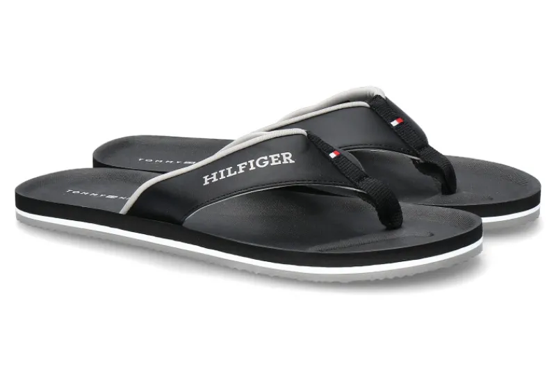 Herren Tommy Hilfiger Zehentrenner BEACH SANDAL black