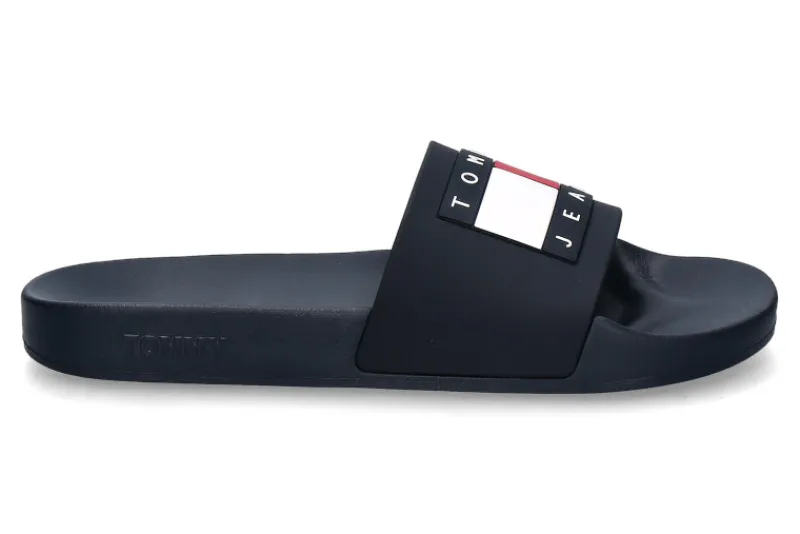 Herren Tommy Hilfiger Tommy Jeans by Herren- Pantolette POOL SLIDE dark night navy