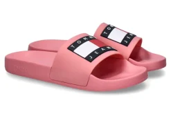 Damen Tommy Hilfiger Tommy Jeans by Damen- Pantolette FLAG POOL SLIDE tickled pink