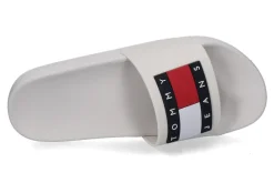 Damen Tommy Hilfiger Tommy Jeans by Damen- Pantolette FLAG POOL SLIDE ecru