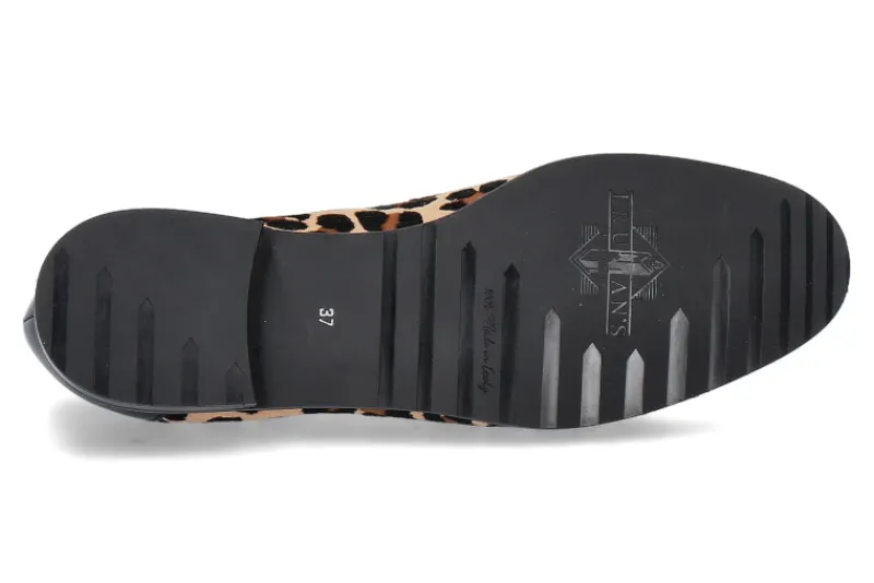 Damen Truman's Slipper PONY LEOPARD SPAZZ. NERO