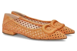 Damen Unützer Ballerina CAMOSCIO ORANGE 9235