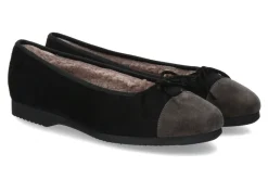 Damen Unützer Ballerina CAMOSCIO NERO NUTRIA