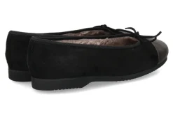Damen Unützer Ballerina CAMOSCIO NERO NUTRIA