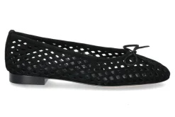 Damen Unützer Ballerina CAMOSCIO PERFORATO- black