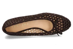 Damen Unützer Ballerina CAMOSCIO PERFORATO- chocolate