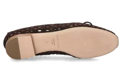 Damen Unützer Ballerina CAMOSCIO PERFORATO- chocolate