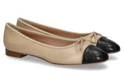 Damen Unützer Ballerina CAPRETTO BEIGE NERO