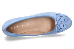 Damen Unützer Ballerina FARFALLA CAMOSCIO CIELO