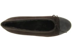 Damen Unützer Ballerina gefüttert CAMOSCIO MORO ANTHRAZIT (40)