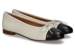 Damen Unützer Ballerina NAPPA CLASSIC- latte/ black