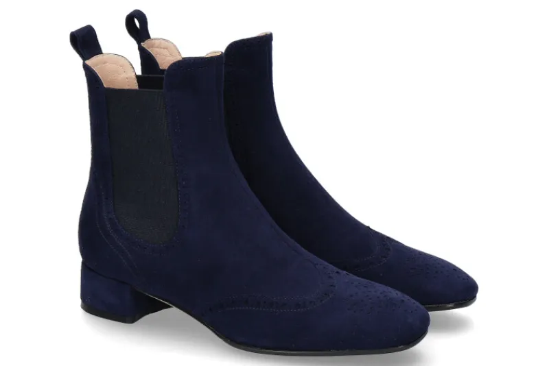 Damen Unützer Chelsea Boot CAMOSCIO NAVY