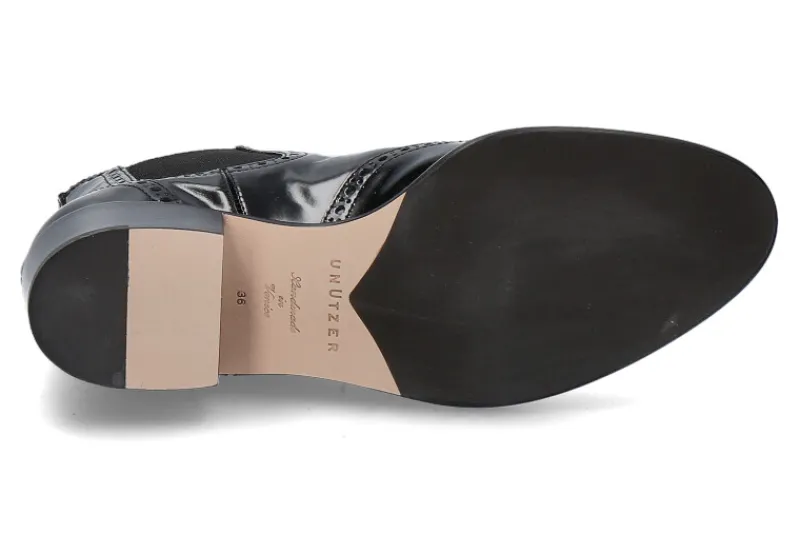 Damen Unützer Chelsea Boot SPAZZOLATO NERO (39½)