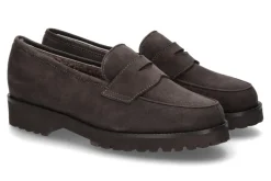 Damen Unützer Mokassin gefüttert VELOURS AFRICA DARK TAUPE