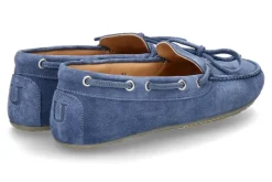 Damen Unützer Mokassin VELOUR- 61 light blue/hellblau