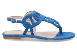 Damen Unützer Sandale VELOURS AZURRO- blau