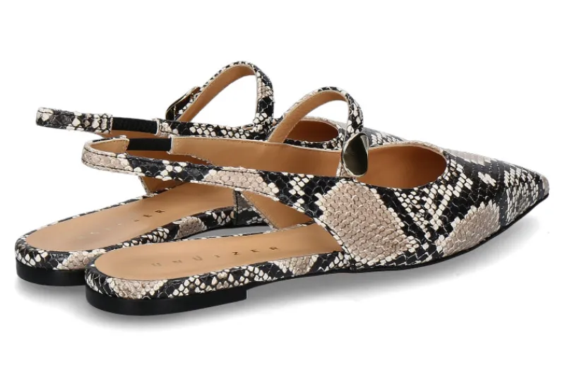 Damen Unützer Slingbacks PITONE STAMPATO- 130 roccia