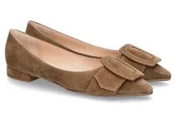 Damen Unützer Slipper CAMOSCIO TAUPE