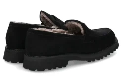 Damen Unützer Slipper gefüttert CAMOSCIO NERO AGNELLO NUTRIA