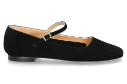 Damen Unützer Spangenballerina CAMOSCIO- black/schwarz