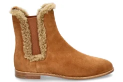 Damen Unützer Stiefelette gefüttert CAMOSCIO BRANDY AGNELLO NOCE