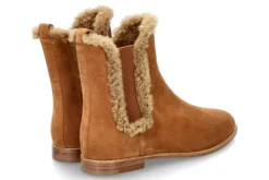 Damen Unützer Stiefelette gefüttert CAMOSCIO BRANDY AGNELLO NOCE