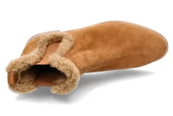 Damen Unützer Stiefelette gefüttert CAMOSCIO BRANDY AGNELLO NOCE