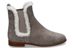 Damen Unützer Stiefelette warmgefüttert CAMOSCIO ELEPHANTE AGNELLO LATTE